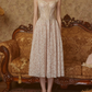 Romantic Spaghetti Straps Beige Prom Dress Lace A-Line Evening Dress C8675
