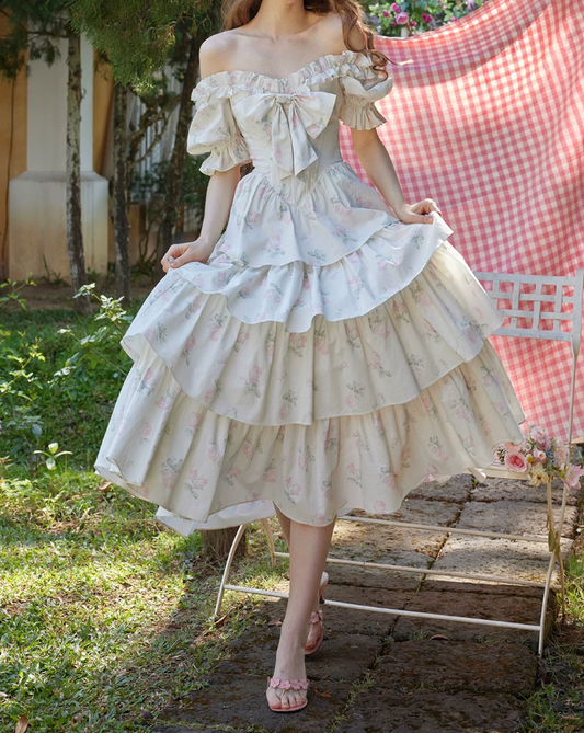 Robe de bal de princesse bustier à volants en satin long, robe de soirée C8117