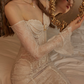 Robe de bal de princesse bustier à volants en satin long, robe de soirée C8117