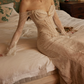 Robe de bal de princesse bustier à volants en satin long, robe de soirée C8117
