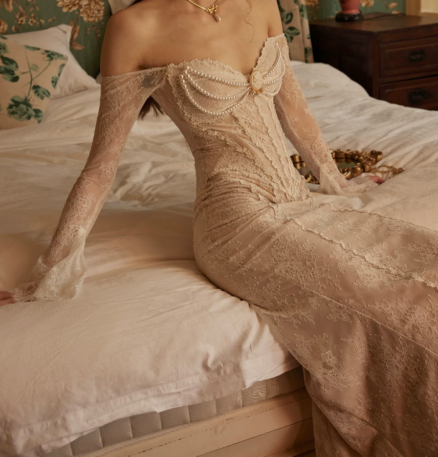Robe de bal de princesse bustier à volants en satin long, robe de soirée C8117