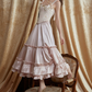 Adorable Spaghetti Straps Beading Pink Prom Dress Jacquard Bodice A-Line Evening Dress C8680