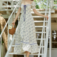 Classical Square Neck Floral Prom Dress Blue Lace A-Line Evening Dress C8683