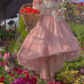 Adorable Strapless Appliques Homecoming Dress Bows Short Sleeve A-Line Birthday Dress C8687