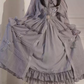 Romantic Butterflies Purple Prom Dress Long Sleeve Ruffles A-Line Evening Dress C8688
