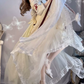 Charming Off-Shoulder Ivory Homecoming Dress Ruffles Bows Short Sleeve A-Line Birthday Dress C8689