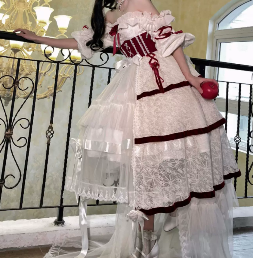 Charming Off-Shoulder Ivory Homecoming Dress Ruffles Bows Short Sleeve A-Line Birthday Dress C8689