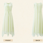 Flowy V Neck Ruffles Prom Dress With Lining Green A-Line Evening Dress C8690