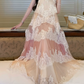 Robe de bal de princesse bustier à volants en satin long, robe de soirée C8117