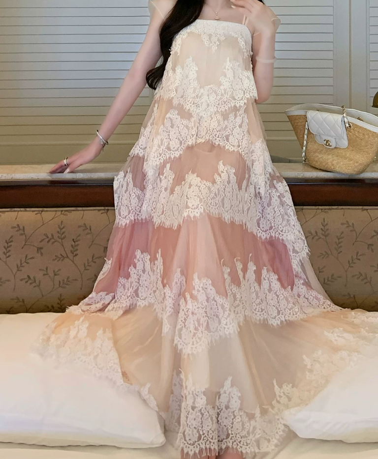 Robe de bal de princesse bustier à volants en satin long, robe de soirée C8117