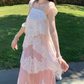 Robe de bal de princesse bustier à volants en satin long, robe de soirée C8117