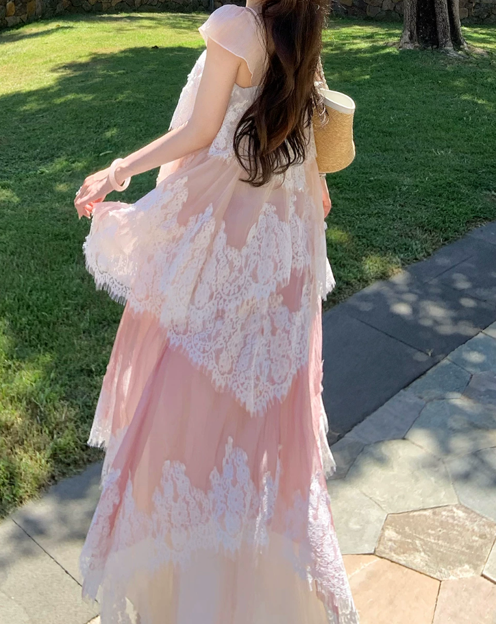 Robe de bal de princesse bustier à volants en satin long, robe de soirée C8117