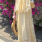 Elegant Spaghetti Straps Ivory Prom Dress Lace Tiered A-Line Evening Dress C8697