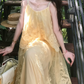 Elegant Spaghetti Straps Ivory Prom Dress Lace Tiered A-Line Evening Dress C8697