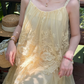 Elegant Spaghetti Straps Ivory Prom Dress Lace Tiered A-Line Evening Dress C8697
