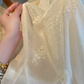 Graceful Jewel Neck White Prom Dress Embroidered A-Line Evening Dress C8698
