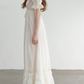 Robe de bal de princesse bustier à volants en satin long, robe de soirée C8117