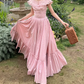 Robe de bal de princesse bustier à volants en satin long, robe de soirée C8117