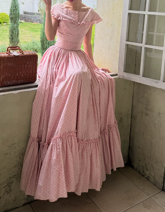 Robe de bal de princesse bustier à volants en satin long, robe de soirée C8117