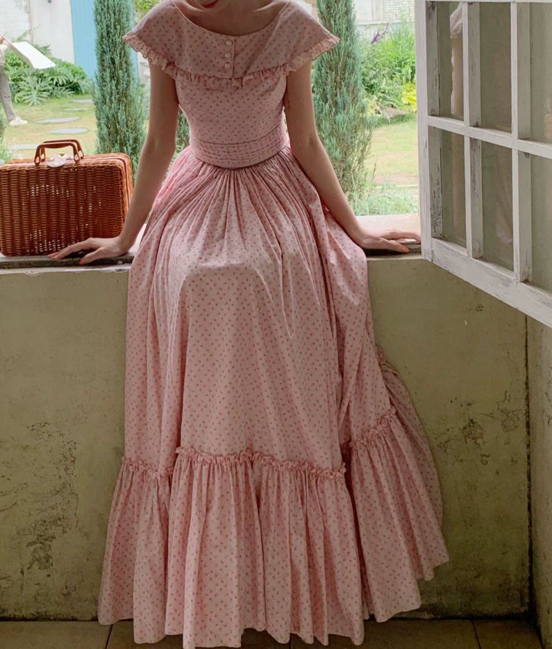 Robe de bal de princesse bustier à volants en satin long, robe de soirée C8117