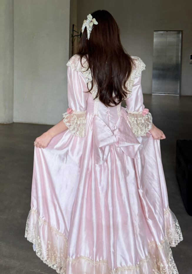 Robe de bal de princesse bustier à volants en satin long, robe de soirée C8117