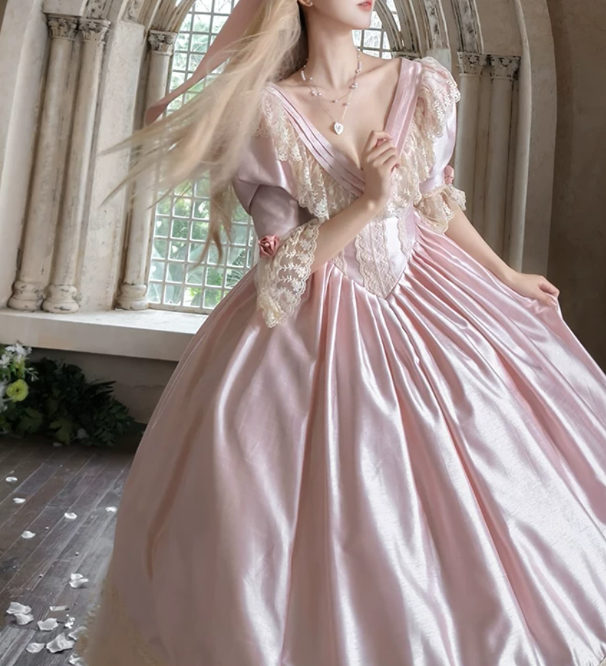 Robe de bal de princesse bustier à volants en satin long, robe de soirée C8117