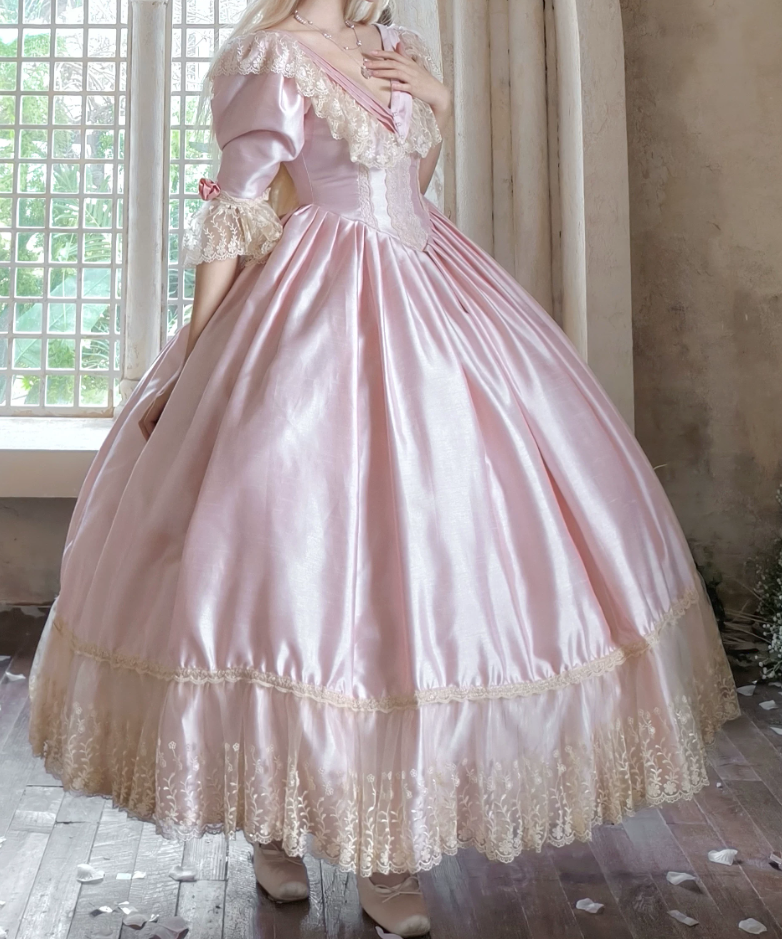 Robe de bal de princesse bustier à volants en satin long, robe de soirée C8117