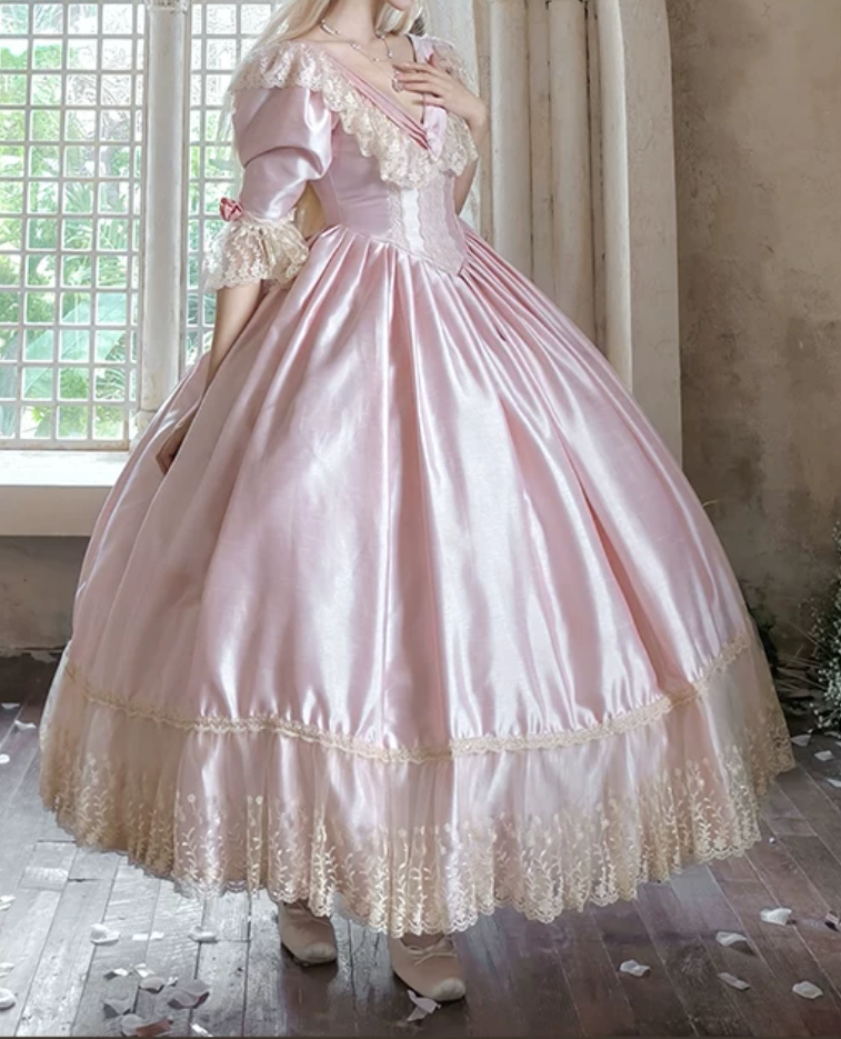 Robe de bal de princesse bustier à volants en satin long, robe de soirée C8117