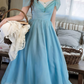 Robe de bal de princesse bustier à volants en satin long, robe de soirée C8117