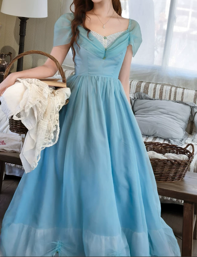 Robe de bal de princesse bustier à volants en satin long, robe de soirée C8117