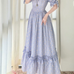 Robe de bal de princesse bustier à volants en satin long, robe de soirée C8117