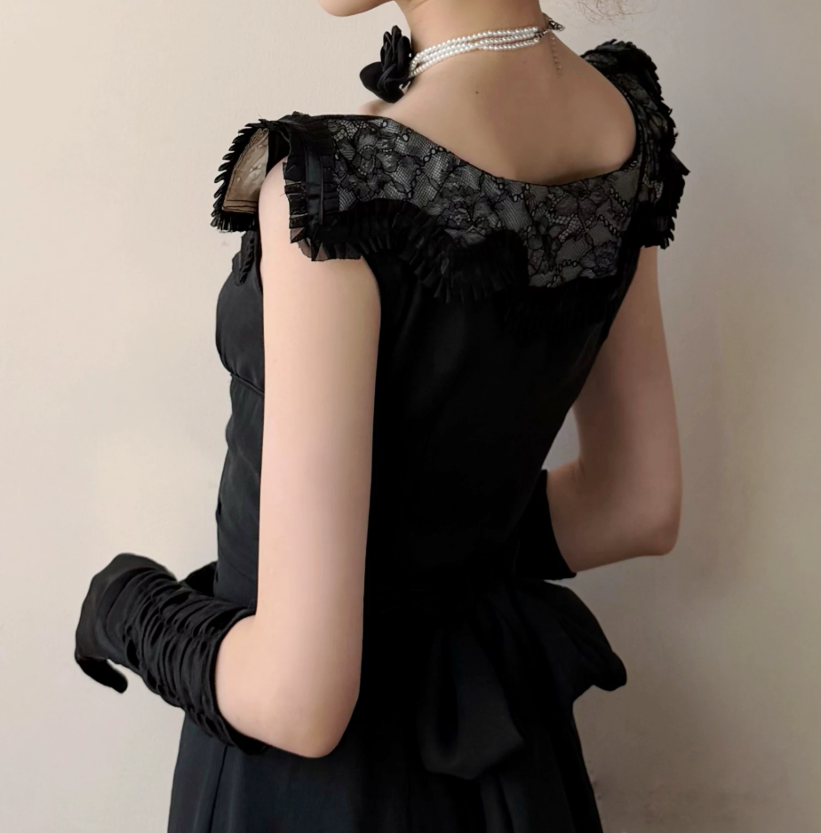 Robe de bal de princesse bustier à volants en satin long, robe de soirée C8117