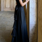 Robe de bal de princesse bustier à volants en satin long, robe de soirée C8117