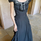 Robe de bal de princesse bustier à volants en satin long, robe de soirée C8117