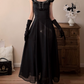 Robe de bal de princesse bustier à volants en satin long, robe de soirée C8117