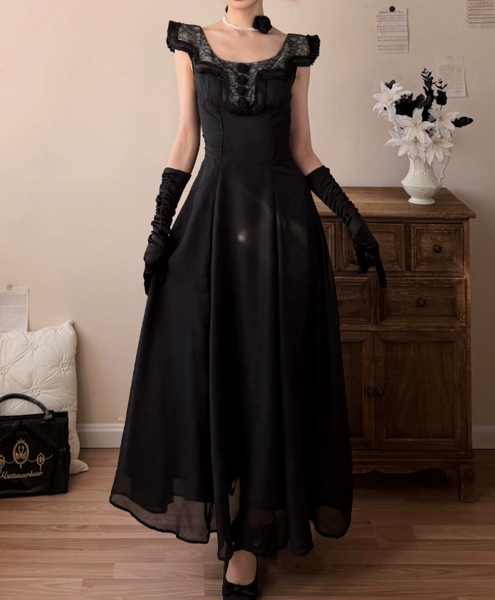 Robe de bal de princesse bustier à volants en satin long, robe de soirée C8117