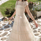Robe de bal de princesse bustier à volants en satin long, robe de soirée C8117