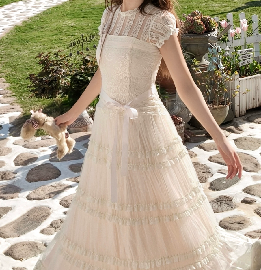Robe de bal de princesse bustier à volants en satin long, robe de soirée C8117