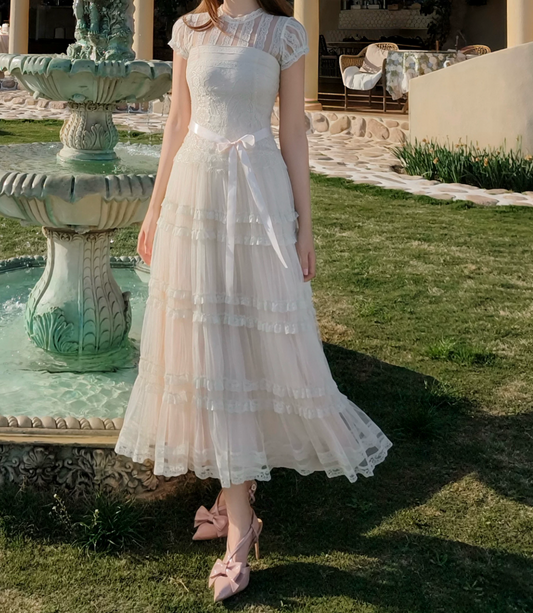 Robe de bal de princesse bustier à volants en satin long, robe de soirée C8117