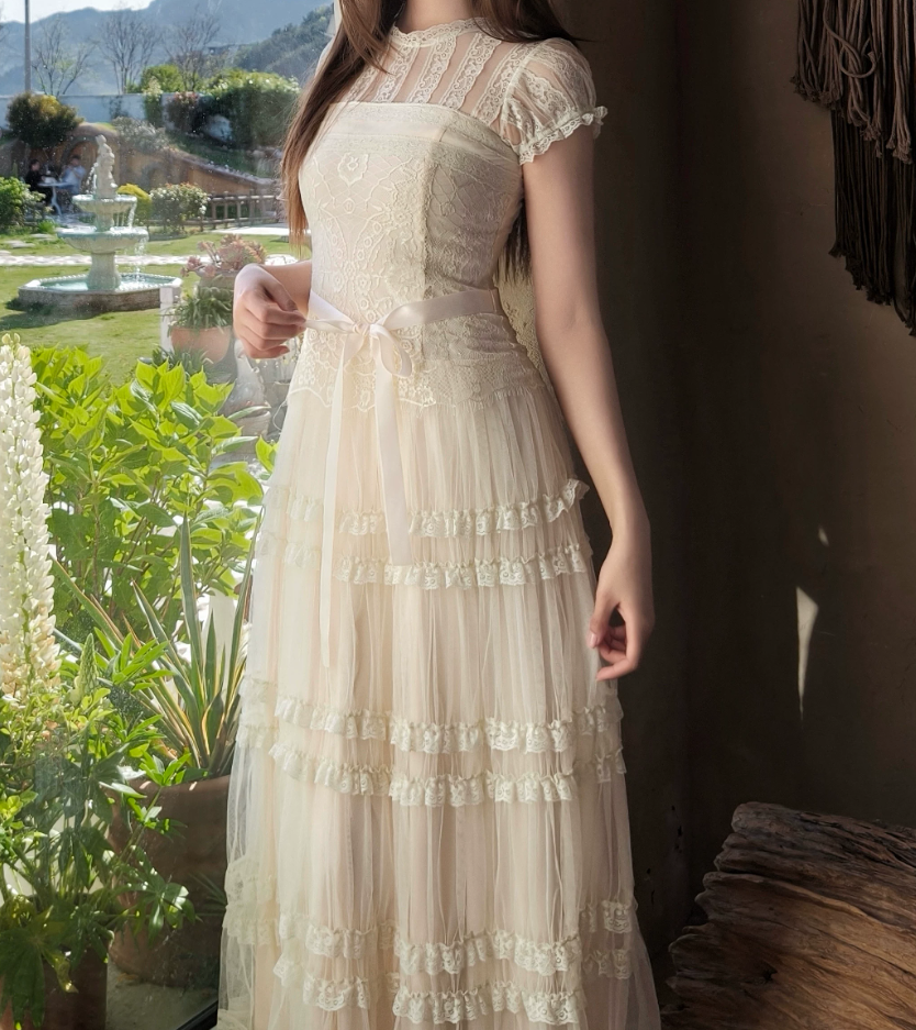 Robe de bal de princesse bustier à volants en satin long, robe de soirée C8117