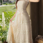 Robe de bal de princesse bustier à volants en satin long, robe de soirée C8117