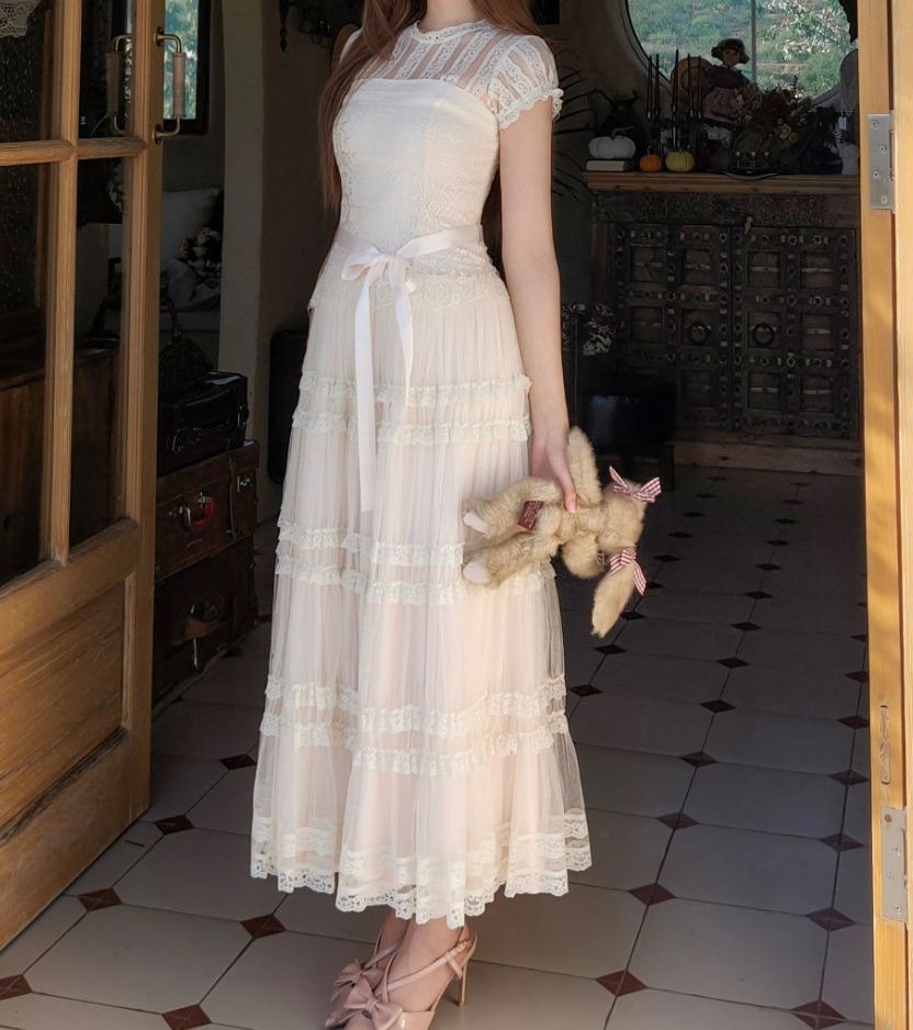 Robe de bal de princesse bustier à volants en satin long, robe de soirée C8117
