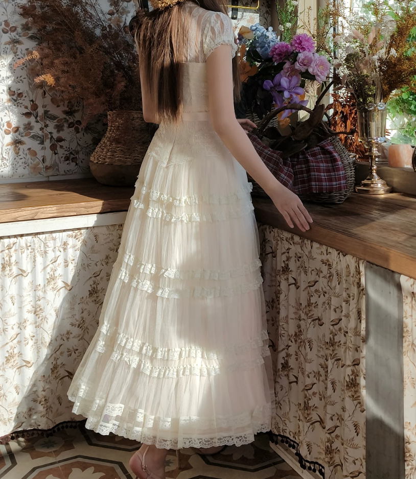Robe de bal de princesse bustier à volants en satin long, robe de soirée C8117