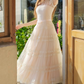 Robe de bal de princesse bustier à volants en satin long, robe de soirée C8117
