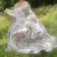 Robe de bal de princesse bustier à volants en satin long, robe de soirée C8117