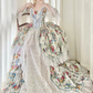 Robe de bal de princesse bustier à volants en satin long, robe de soirée C8117