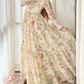 Robe de bal de princesse bustier à volants en satin long, robe de soirée C8117
