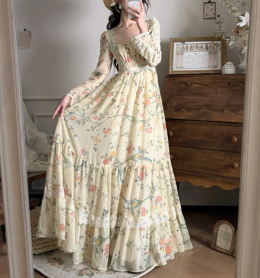 Robe de bal de princesse bustier à volants en satin long, robe de soirée C8117