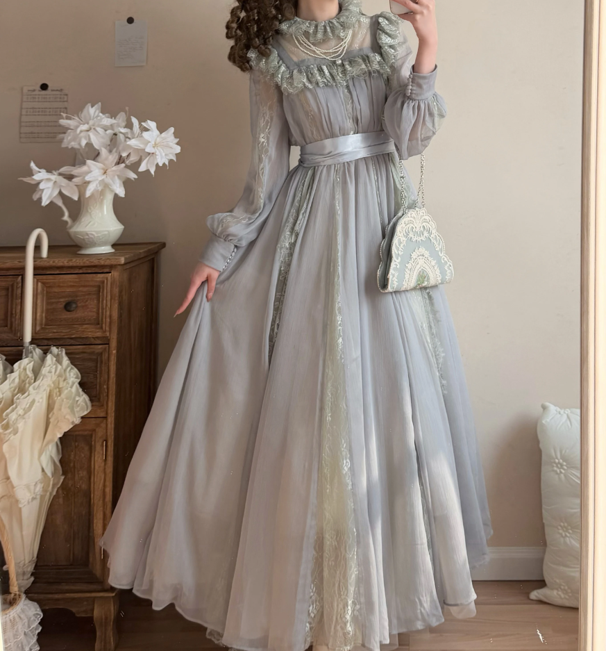 Robe de bal de princesse bustier à volants en satin long, robe de soirée C8117