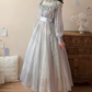 Robe de bal de princesse bustier à volants en satin long, robe de soirée C8117